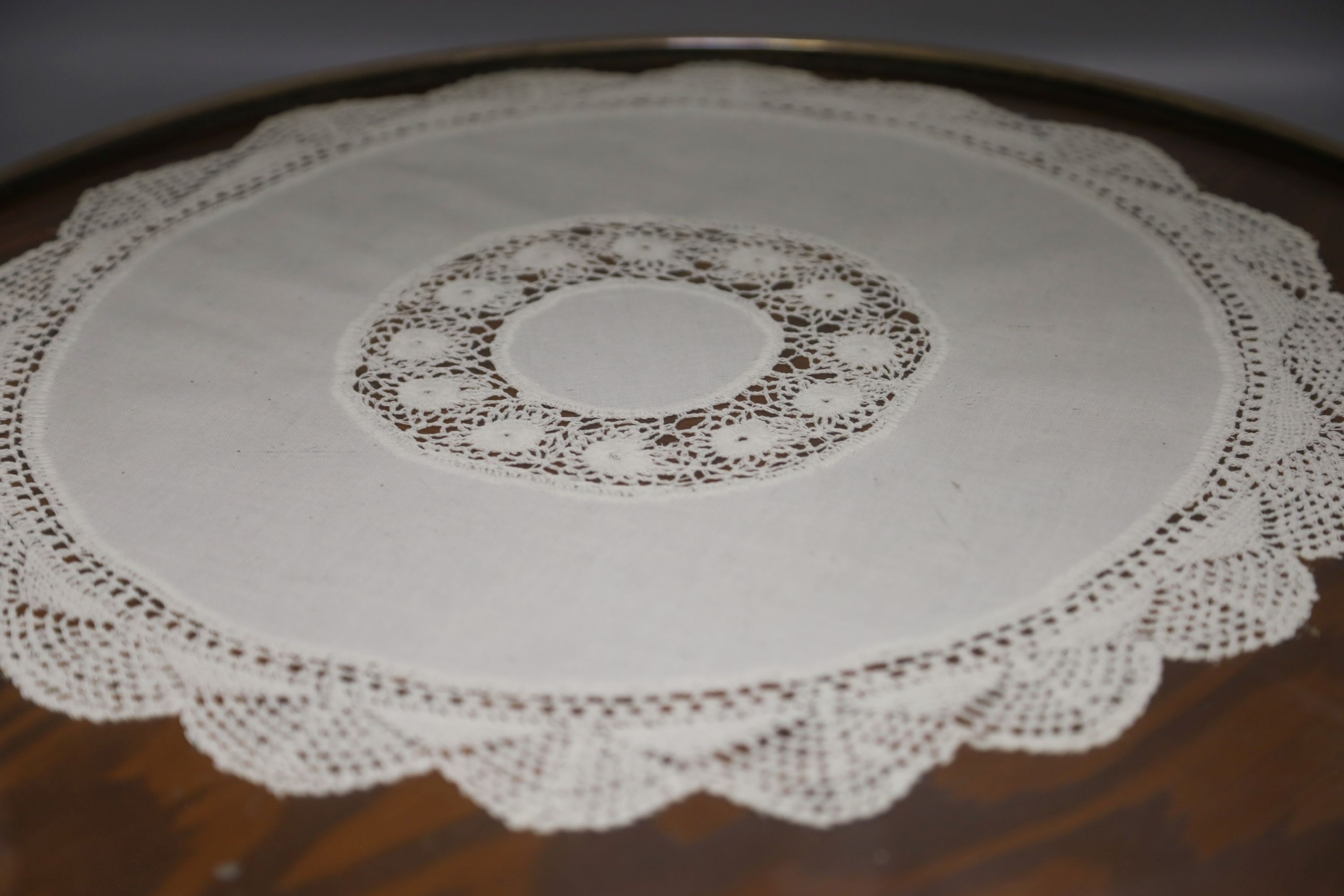 A plated framed 'Lazy Susan' 58cm